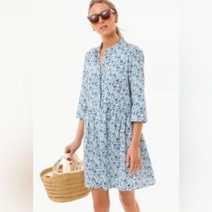 Tuckernuck White and Blue Patterned Mini Dress